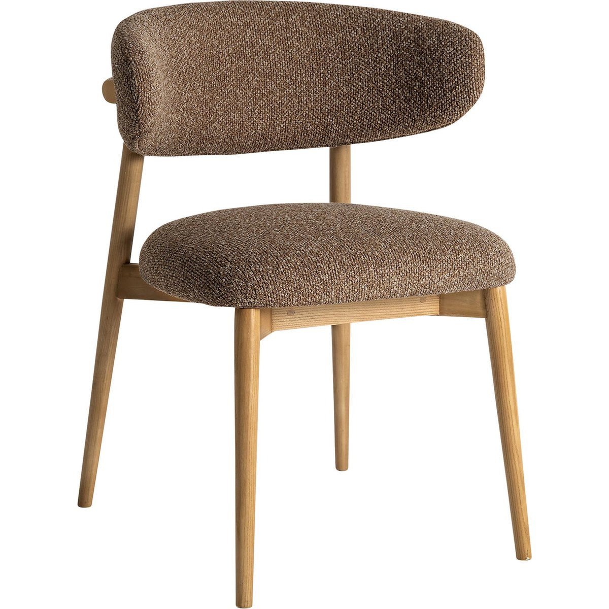 Chaise art déco, VACIO taupe marbré bois naturel, RECOLLECTION