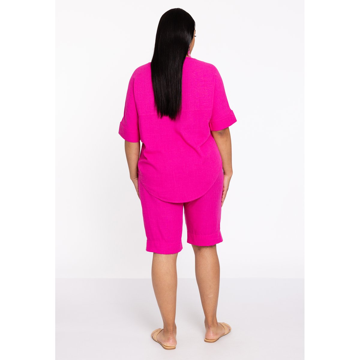 Pantalon coupe ample rose, YOEK