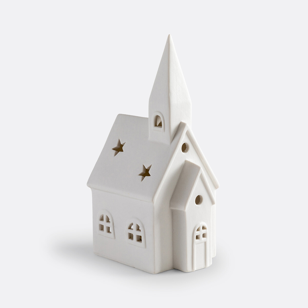 Photophore église en céramique, Caspar blanc, LA REDOUTE INTERIEURS