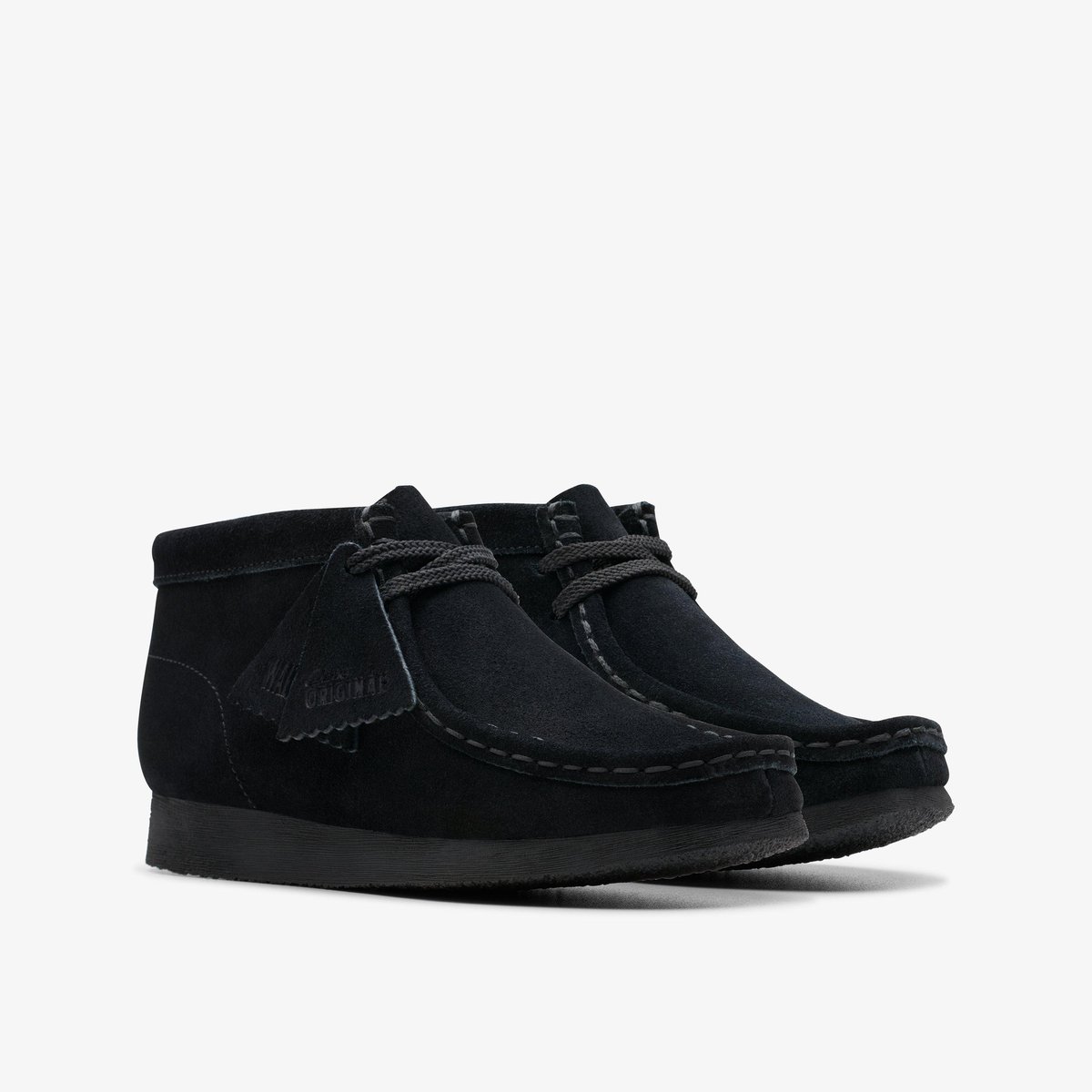 Boots Suède Coupe Large WALLABEE BOOT O noir, CLARKS