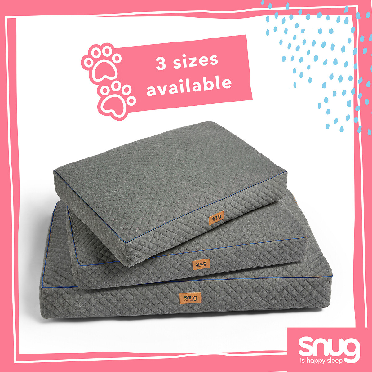 Friends Recycled Pet Bed grey, SNUG