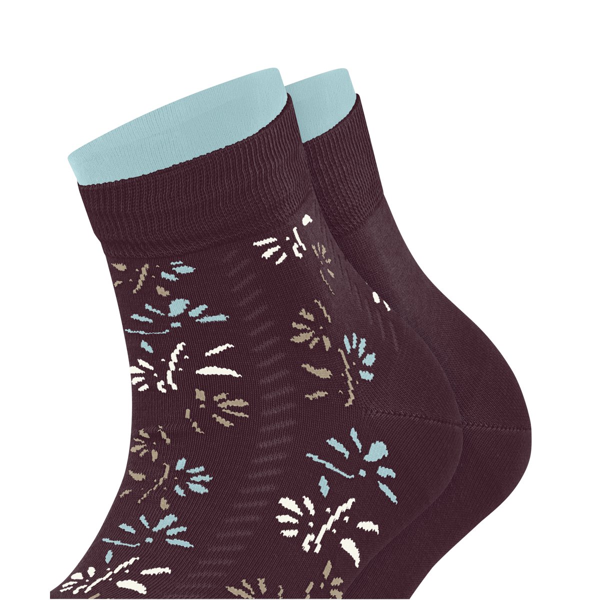 Chaussettes courtes Soft Blooms 2-Pack Opaque rouge, ESPRIT