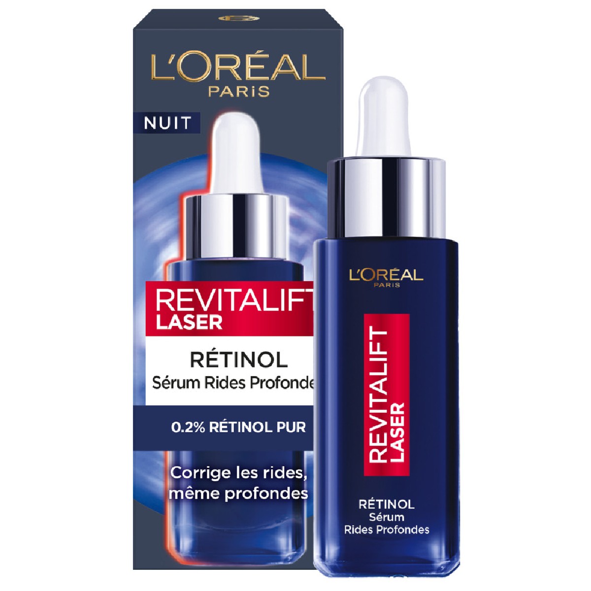 Sérum Nuit Rétinol Pur rides profondes 30ml couleur unique, L'OREAL PARIS
