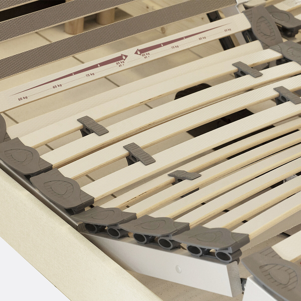 Letto a doghe elettrico con rivestimento in tessuto ecru , LA REDOUTE INTERIEURS