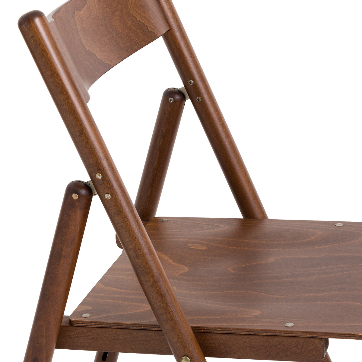 Lote de 2 sillas plegables de haya y madera contrachapada, Panni madera oscura, LA REDOUTE INTERIEURS