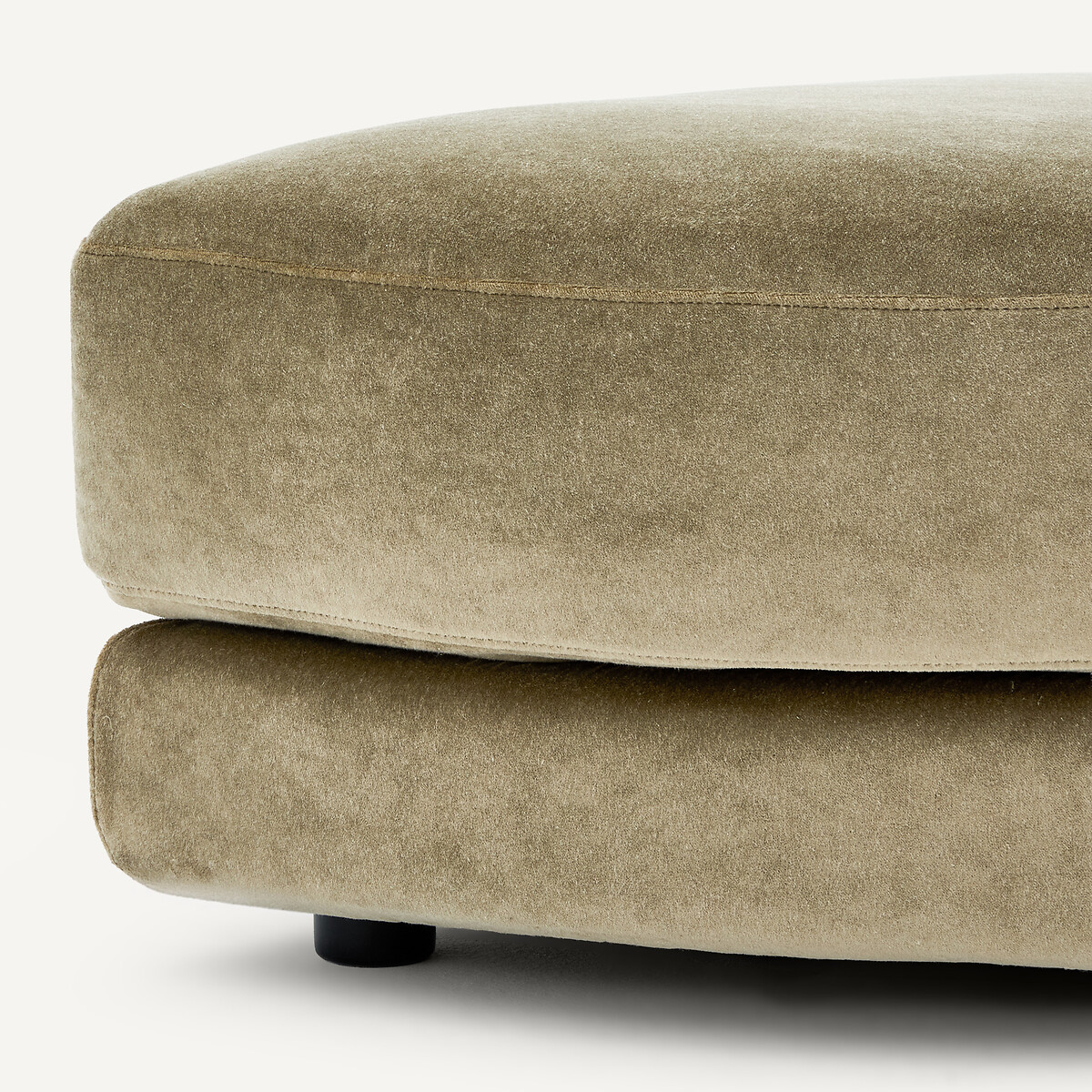 Repose-pieds modulable en velours de lin, TIBERIO tilleul, AM.PM