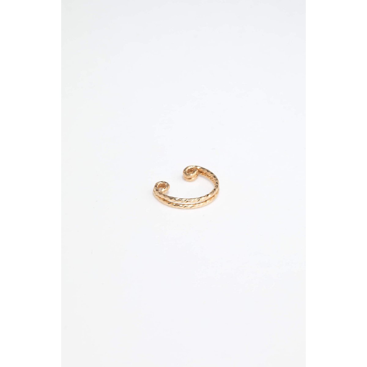 Faux piercing anneau double éclat argent / tanzanite, YAY PARIS