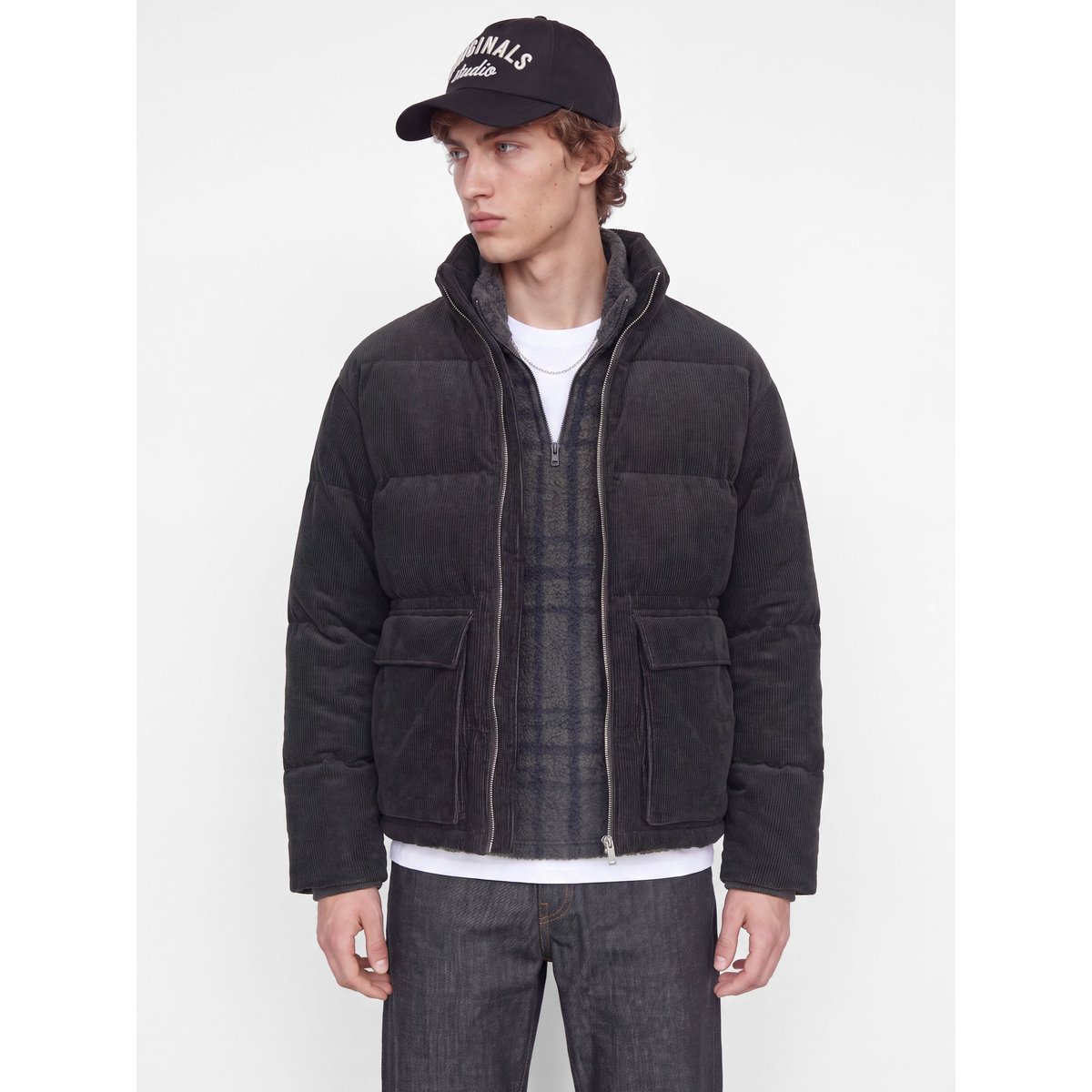 Veste En Corduroy grise - obsidian 1, JACK & JONES