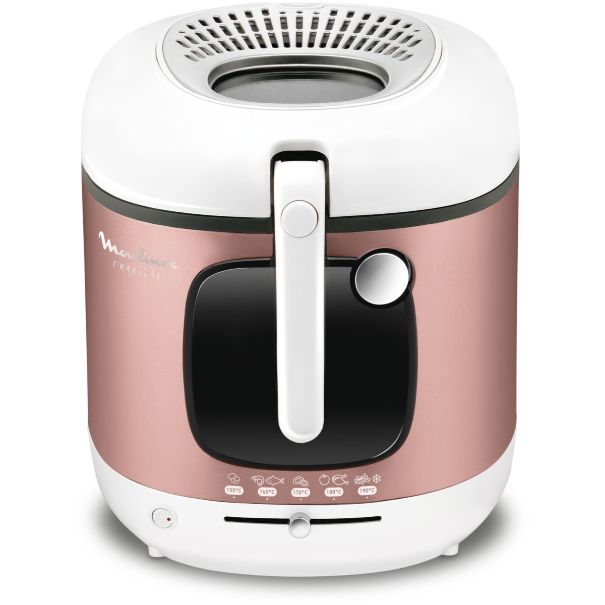 Friteuse Mega XXL 2Kg snacking AM481010 blanc, MOULINEX