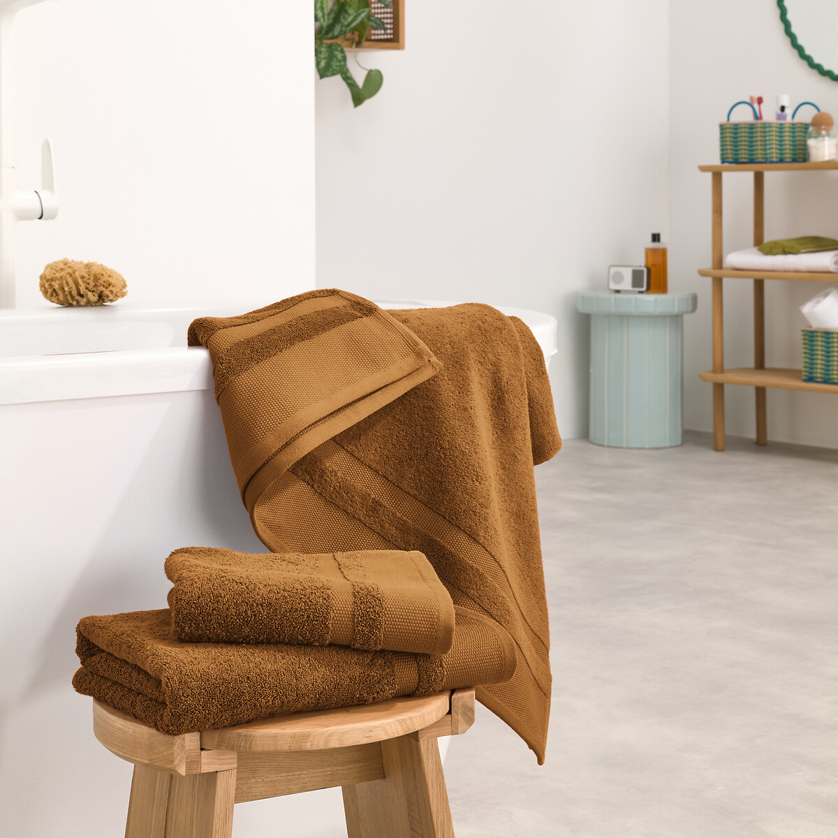 Badetuch aus ägyptischer Baumwolle 600g/m2, Kheops hellgrün, LA REDOUTE INTERIEURS