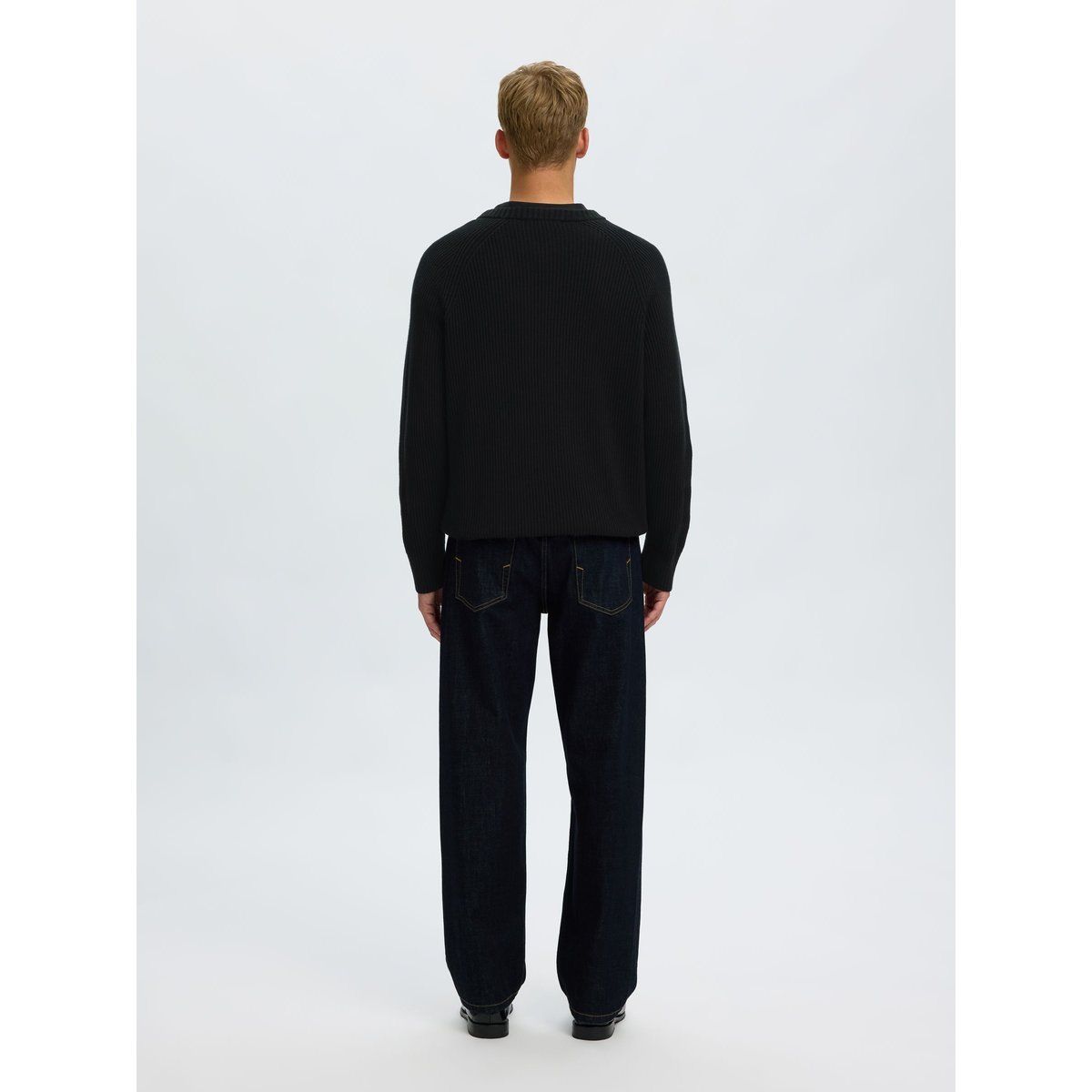 Pull Ras Du Cou noir - black1, SELECTED