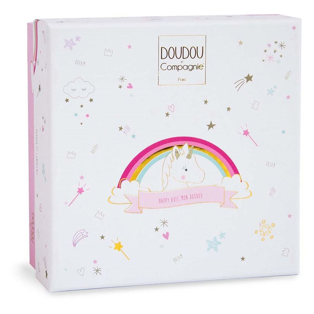 Doudou Lucie La Licorne Dc3312 blanc, DOUDOU ET COMPAGNIE