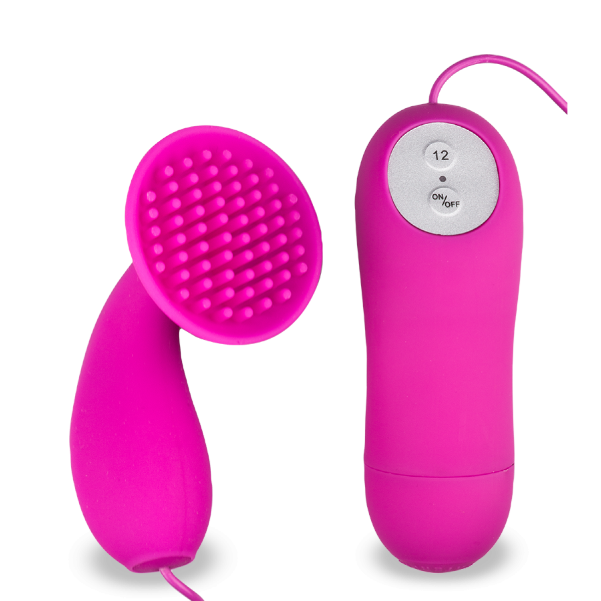 Stimulateur clitoridien brosse à picots rose, LOVE AND VIBES
