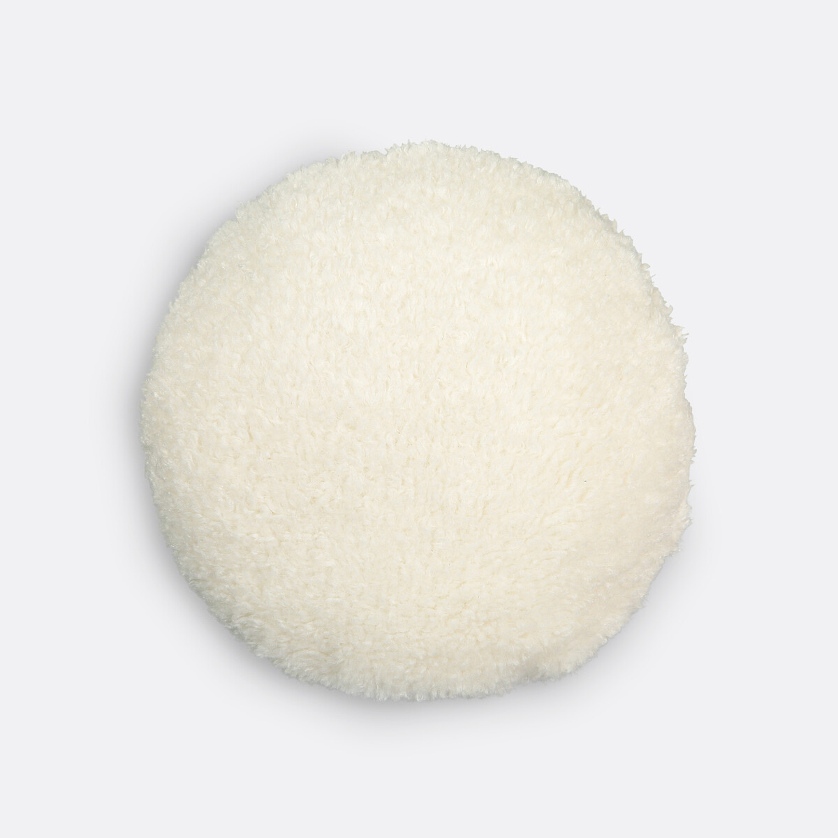 Coussin rond en sherpa, Ouate ecru, LA REDOUTE INTERIEURS