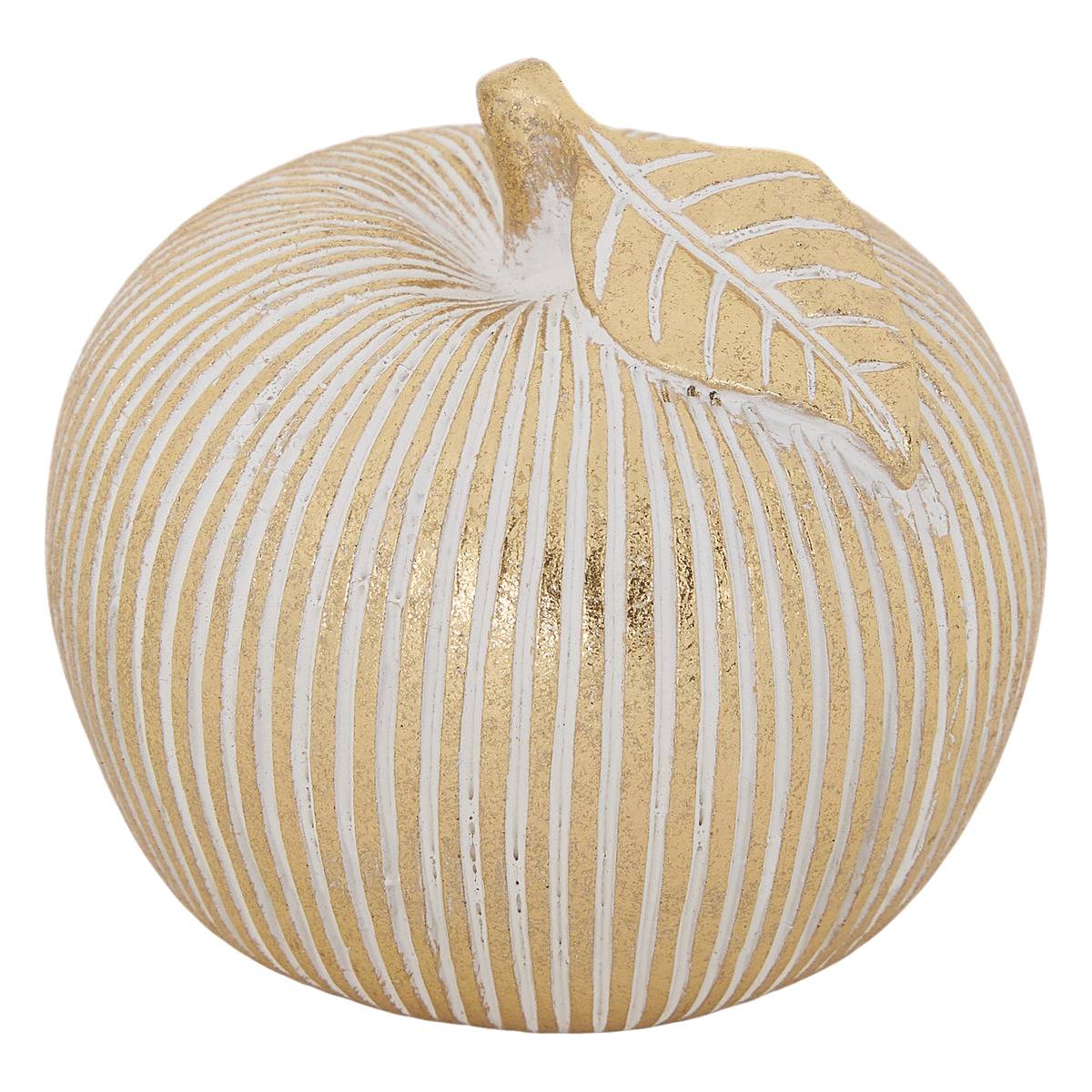Pomme et poire déco Ingrid H.7,5cm doré modèle b, ATMOSPHERA