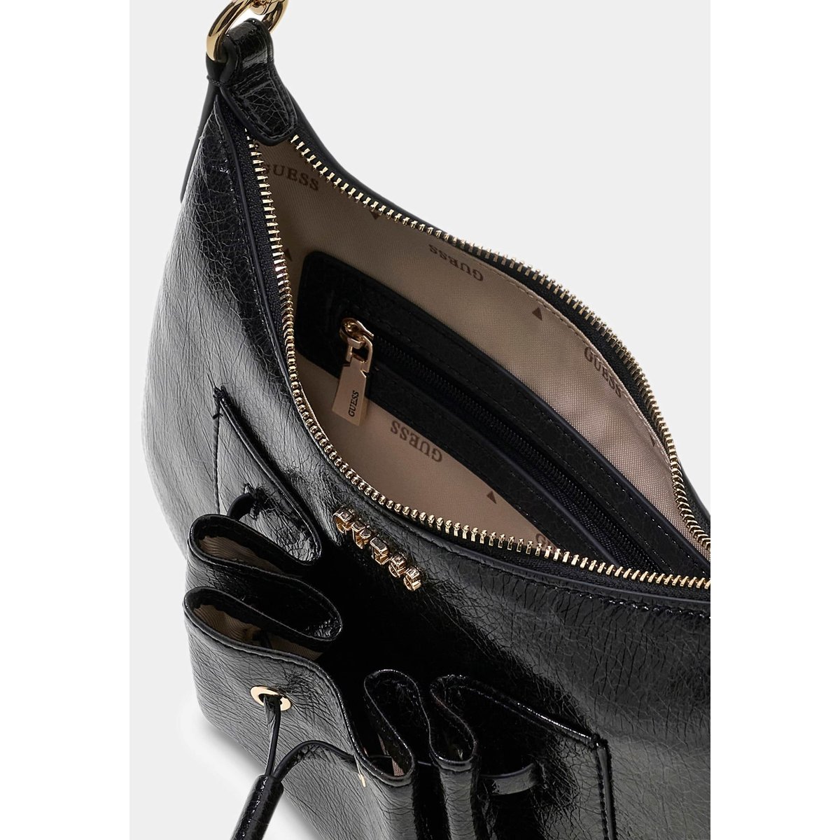 Mini Sac À Épaule Theodora noir, GUESS