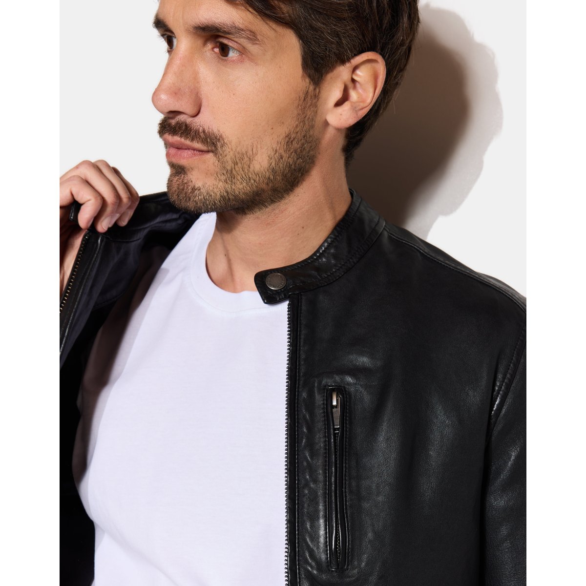 Veste en cuir DUKE noir, CHEVIGNON