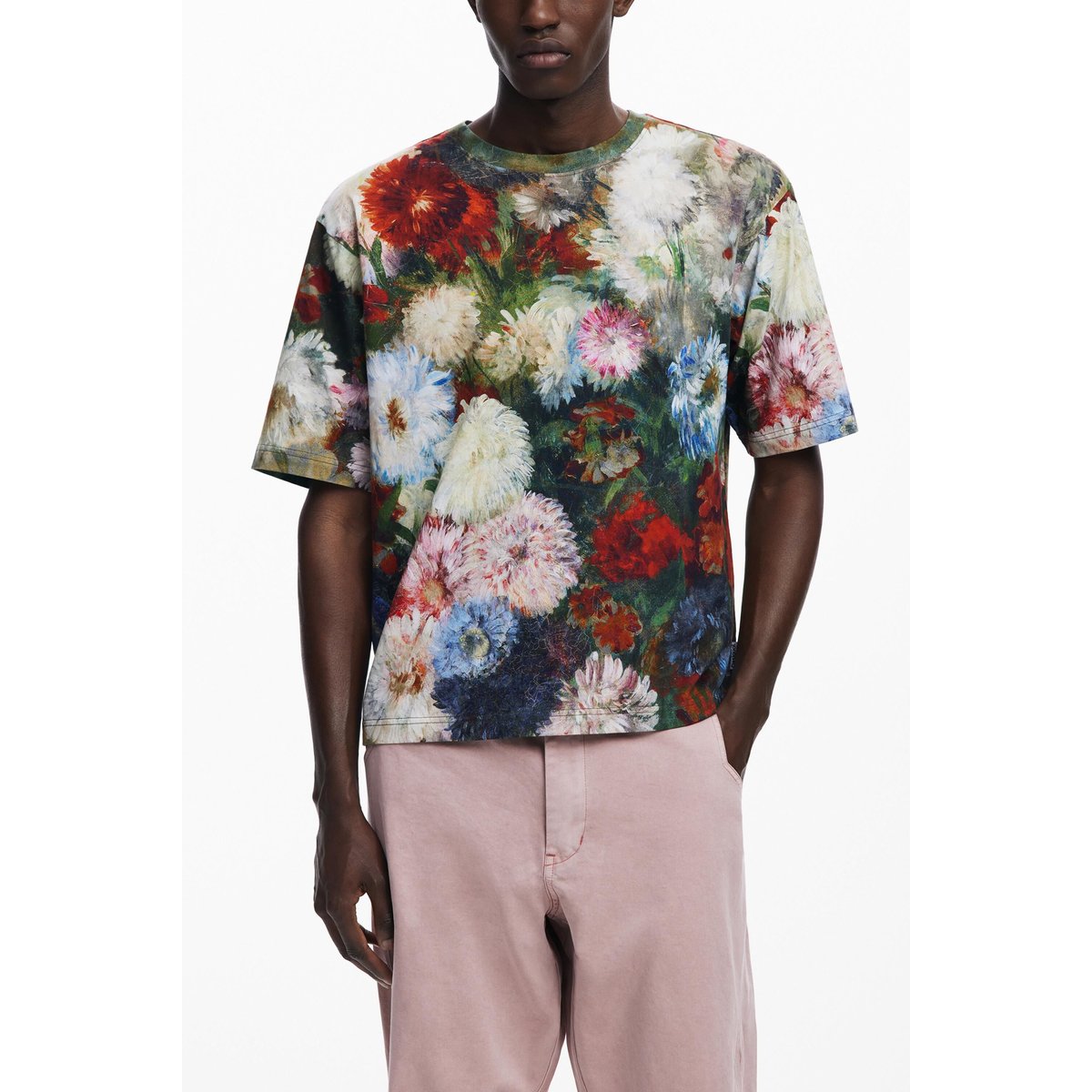 T-shirt à manches courtes jardin vert, DESIGUAL