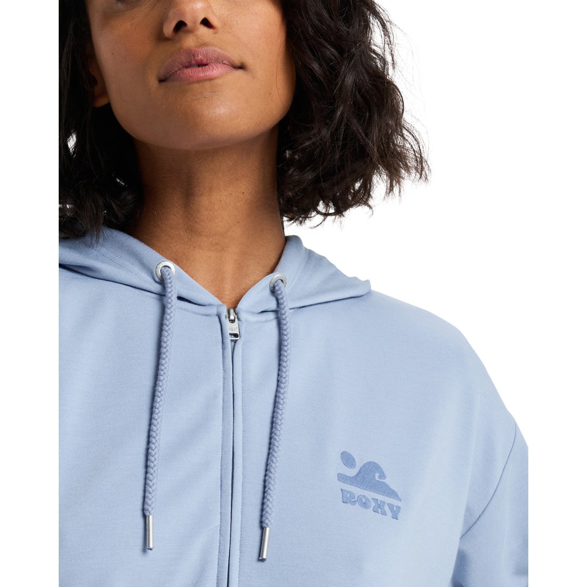 Sweat à capuche zippé SURFING BY DAYLIGHT. bleu blue blizzard, ROXY