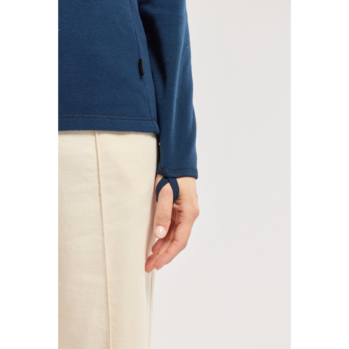 Sweat polaire zippé en Micropolaire Polartec® MOLENE navy, BERMUDES