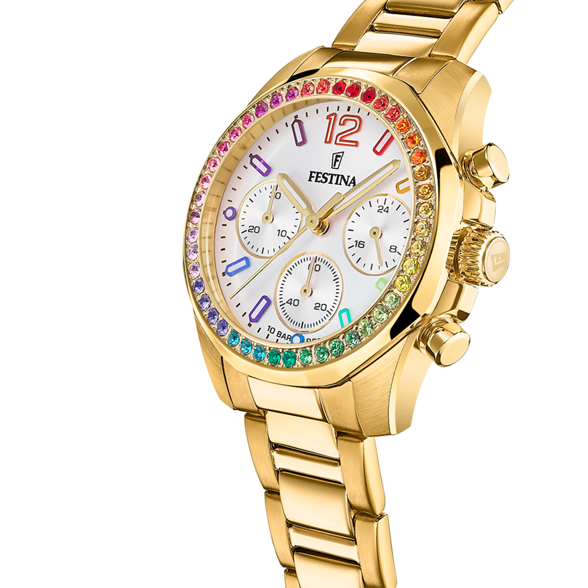 Montre Analogique BOYFRIEND doré blanc doré, FESTINA