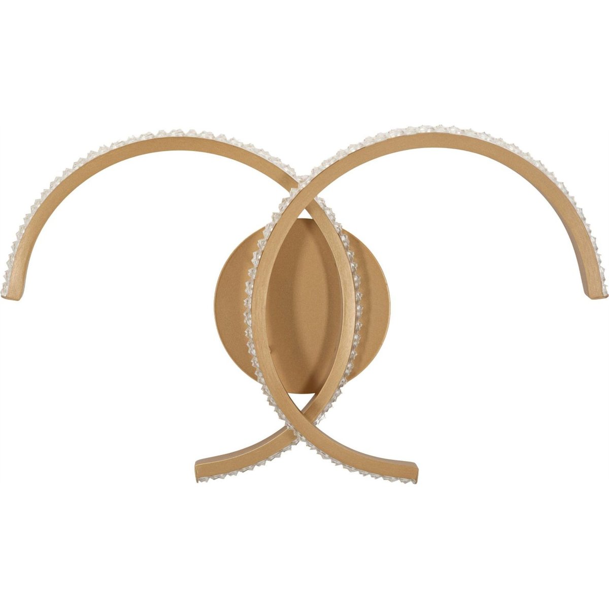 Applique murale LED double courbe en fer GLAM doré et blanc, RECOLLECTION