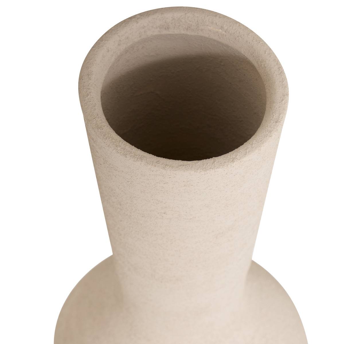 Vase design sculptural en dolomite EZIA creme, ATMOSPHERA