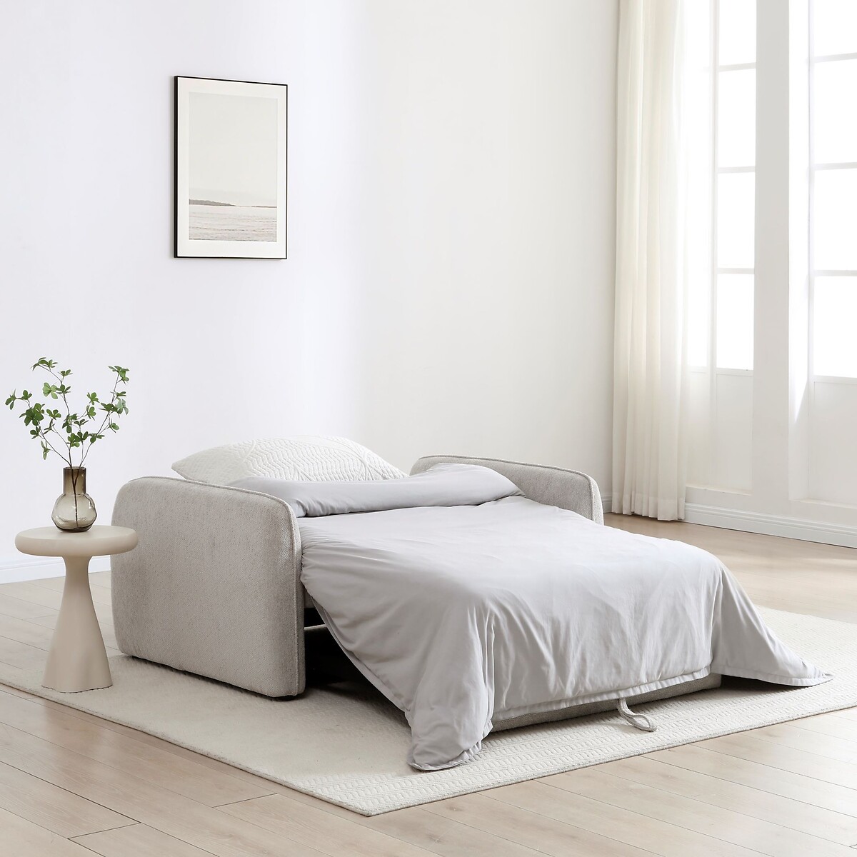 Piper Chenille Pop-Up Sofabed natural, SO'HOME