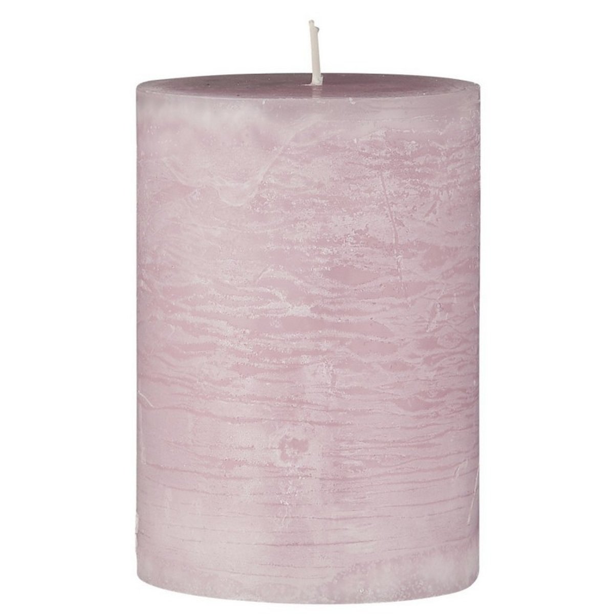Bougie cylindre rustique rose poudré, IB LAURSEN
