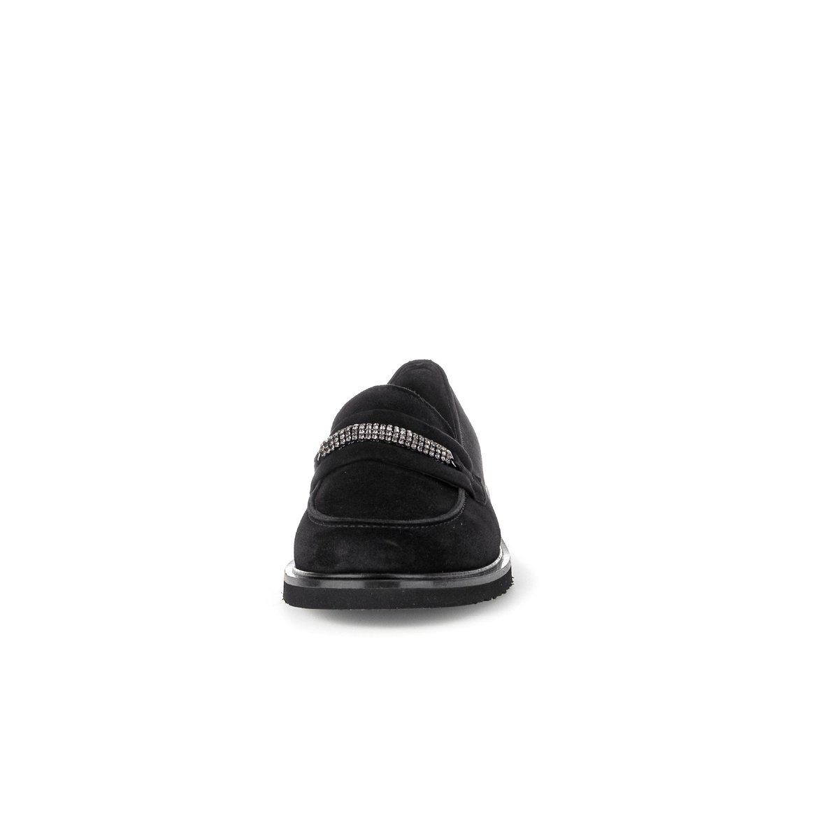 Mocassins en velours à talon décroché noir velours, GABOR