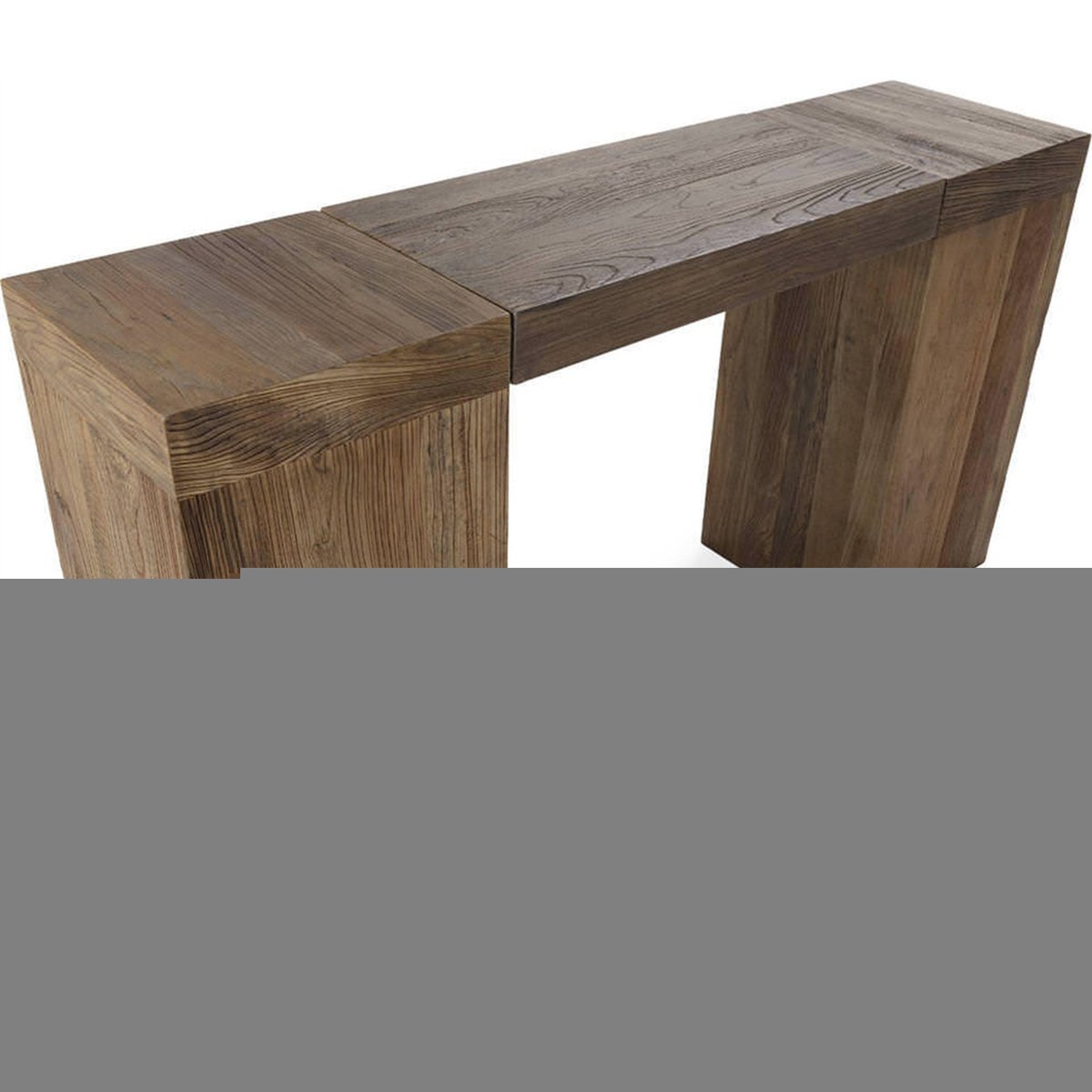 Console en bois d'orme recyclé fait main brun, RECOLLECTION