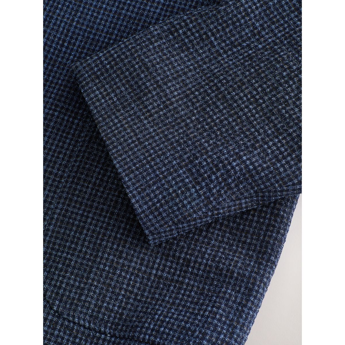 Veste de costume en laine vichy bleu marine, NEXT