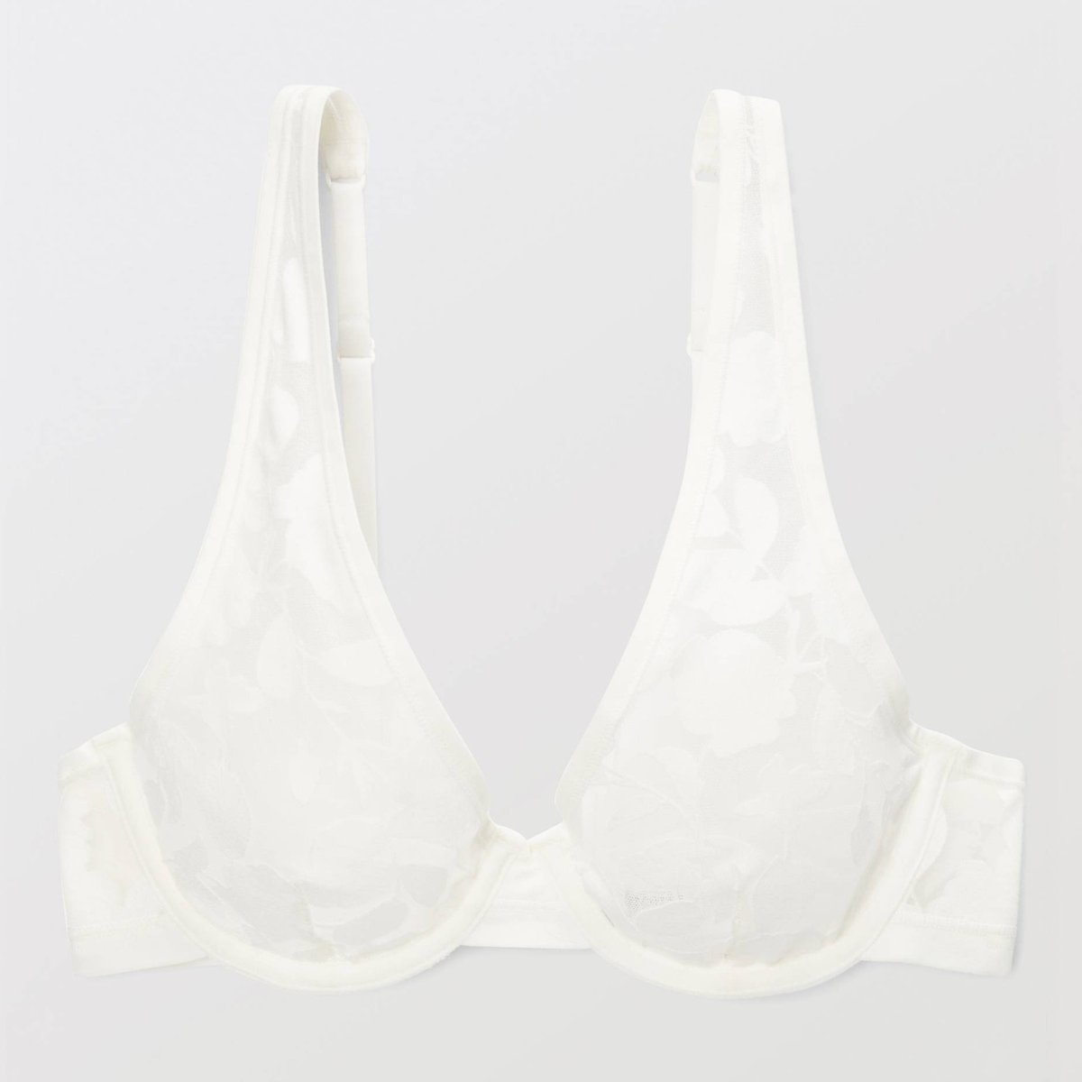Soutien-gorge corbeille balconnet foulard FLAVIE effet dévoré ecru, MONOPRIX