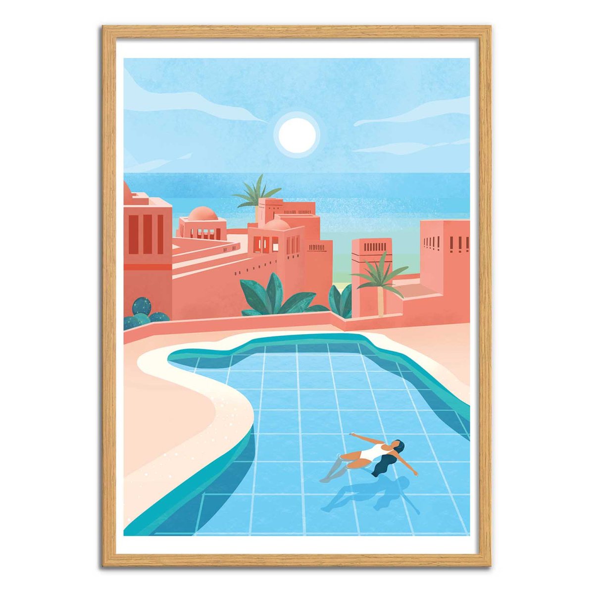 Affiche d'art - Tenerife - Petra Lizde bleu, WALL EDITIONS