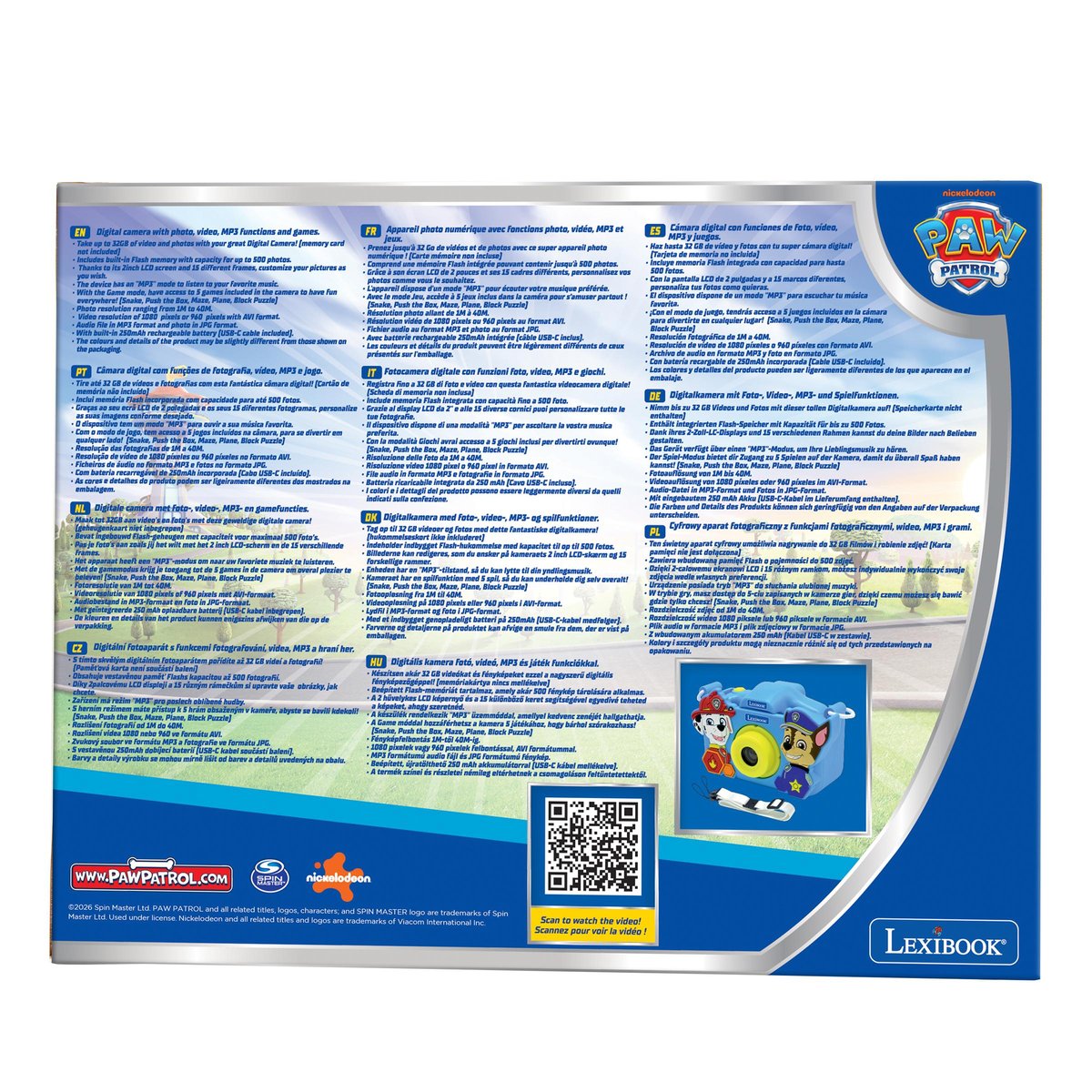 Camera pour enfants avec protection La Pat’ Patrouille bleu, LEXIBOOK