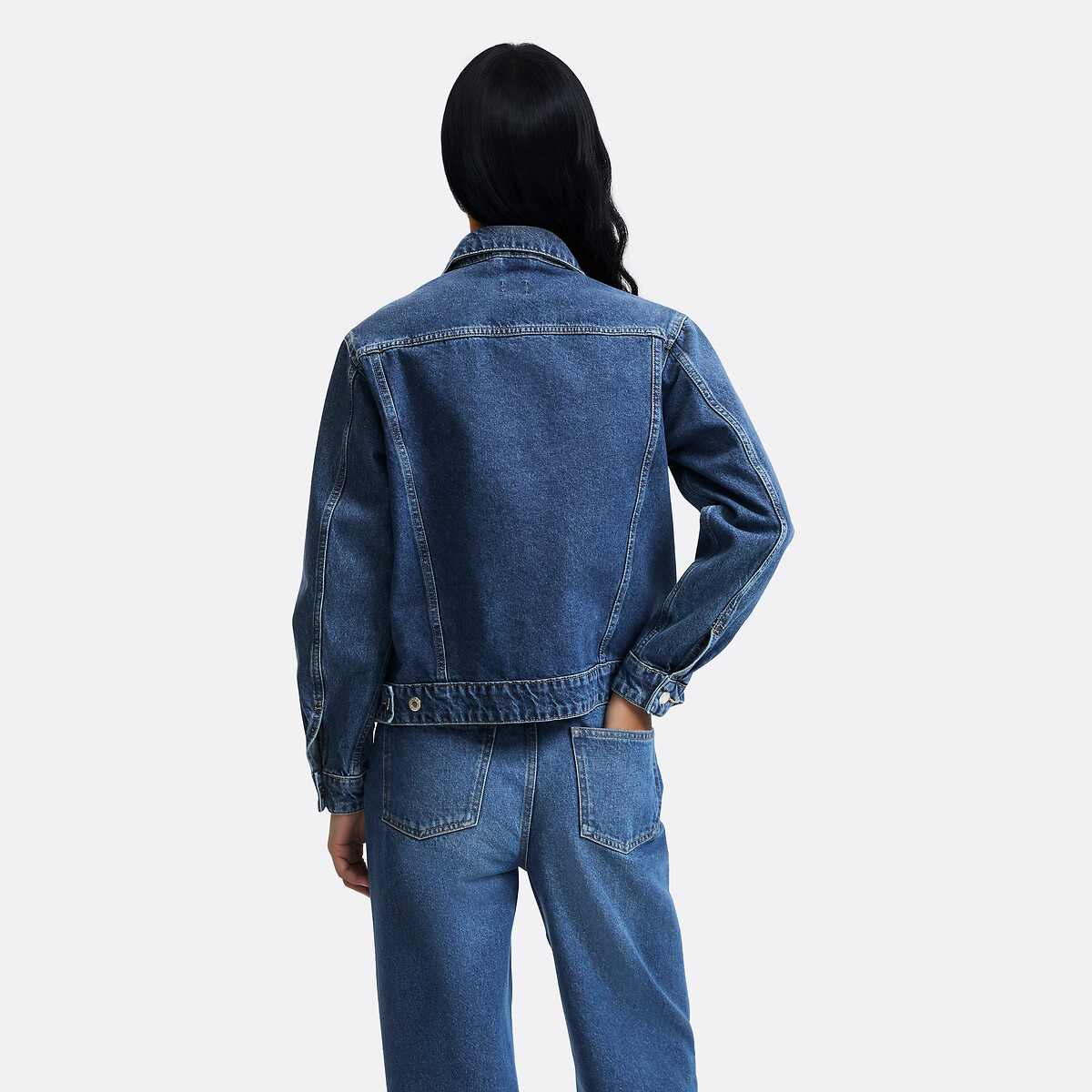 Jeansvest stoned blauw, LA REDOUTE COLLECTIONS