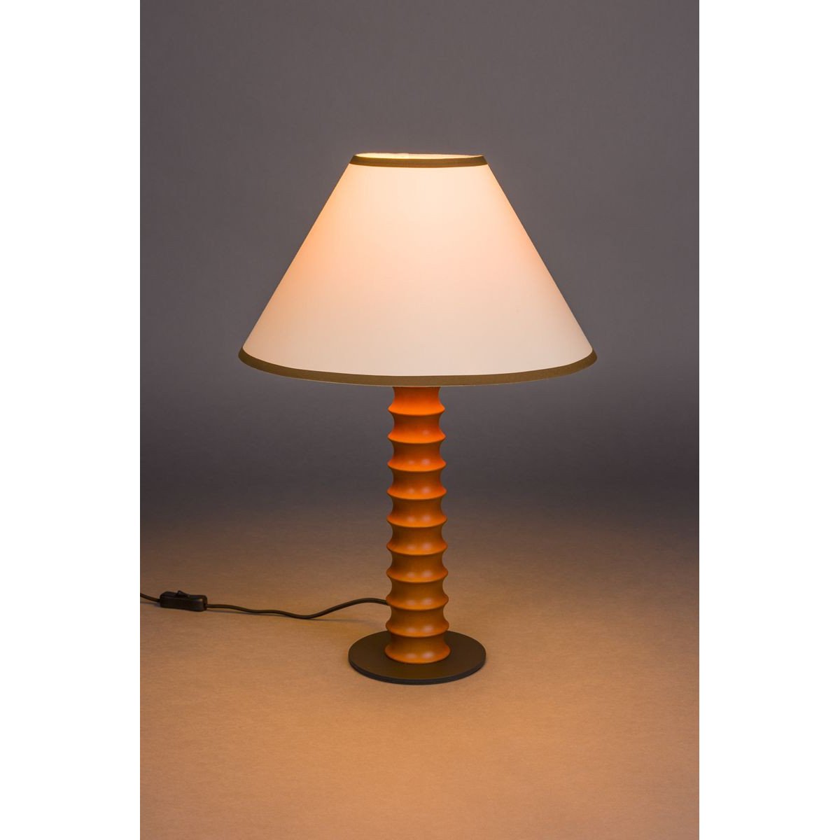 Lampe design en bois bohème marron, DUTCHBONE