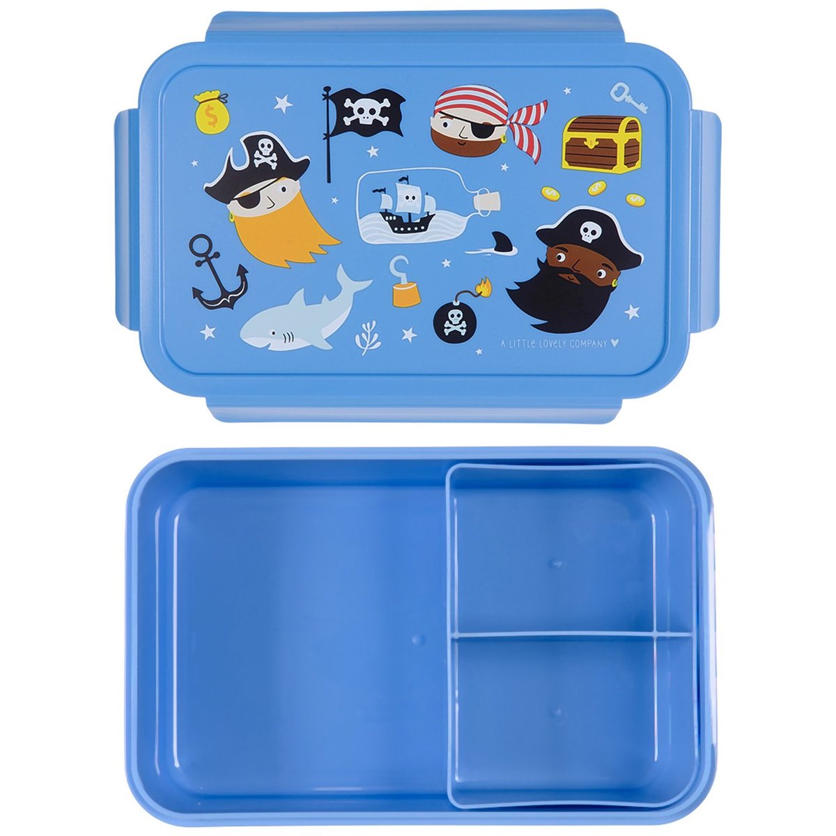 Lunch box bleu, noir, jaune, A LITTLE LOVELY COMPANY