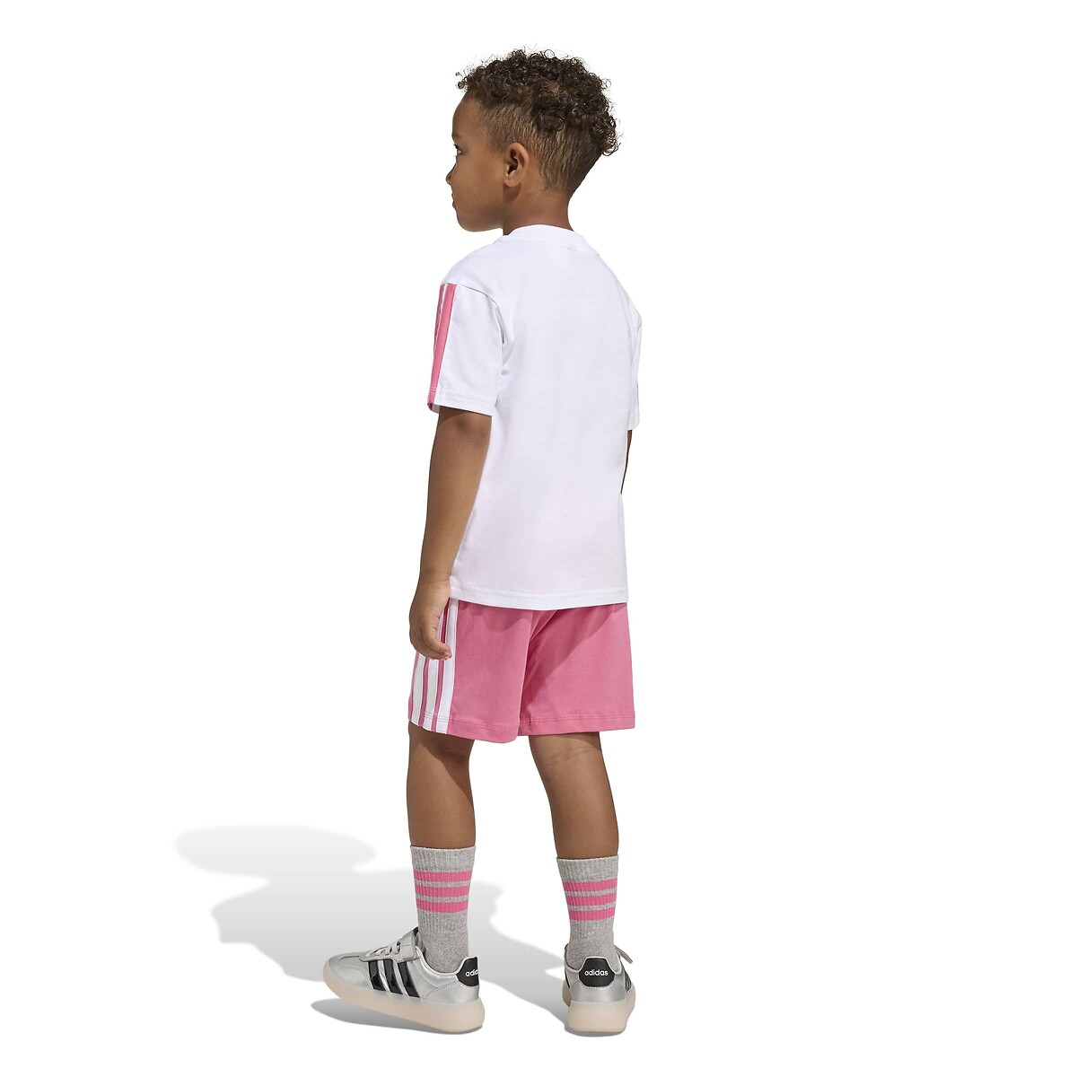 T-Shirt/Shorts Outfit white/pink, ADIDAS SPORTSWEAR