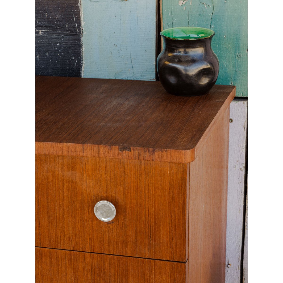 Commode en teck Garance N°691 - Bon état bois foncé, DEBONGOUT