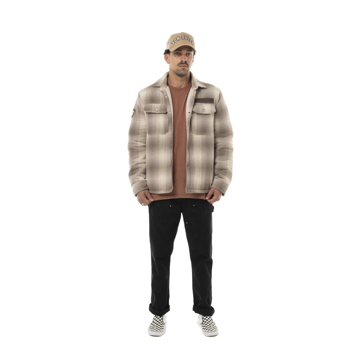 Veste coton HEAVEN beige/marron, VON DUTCH