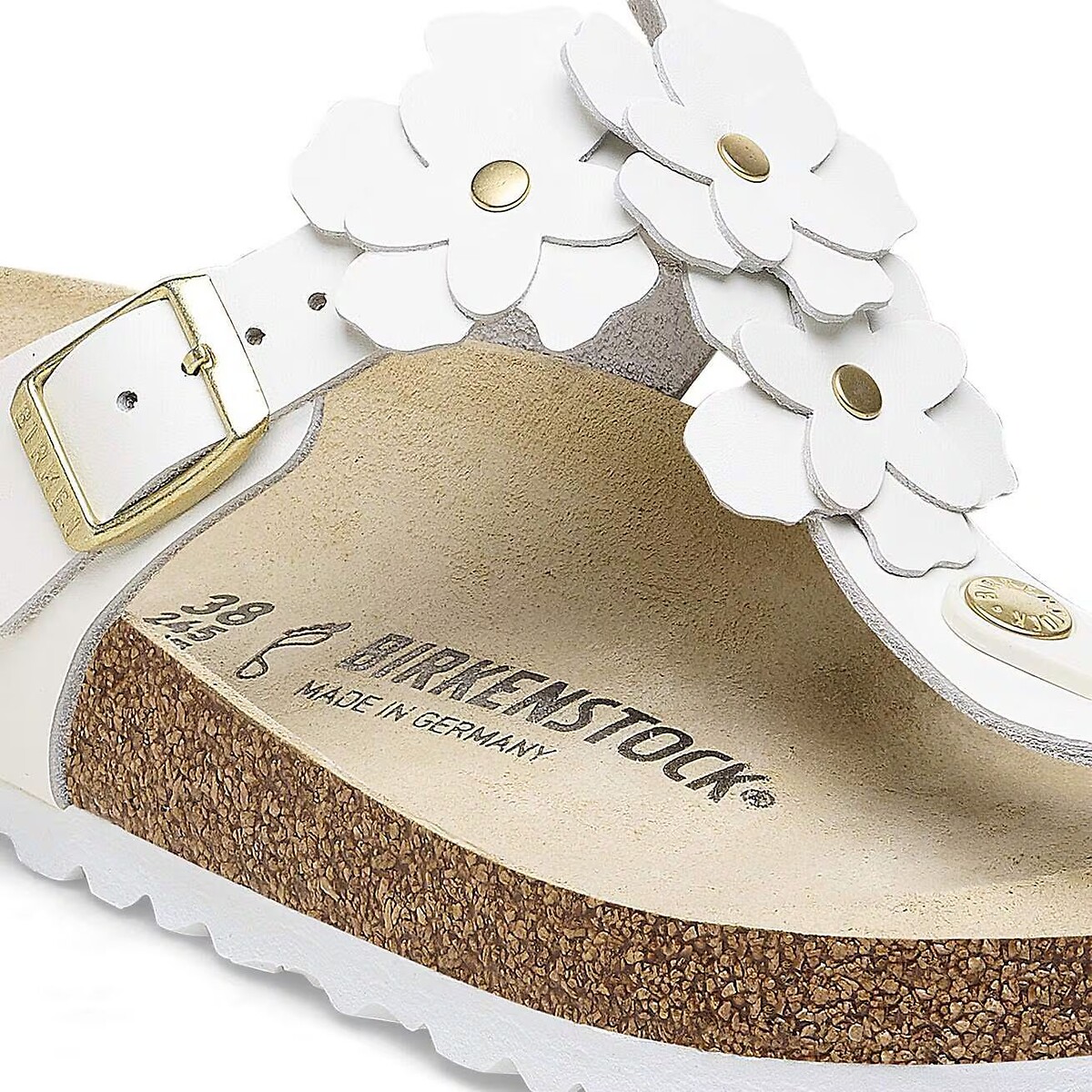 Chanclas GIZEH FLOWERS blanco, BIRKENSTOCK