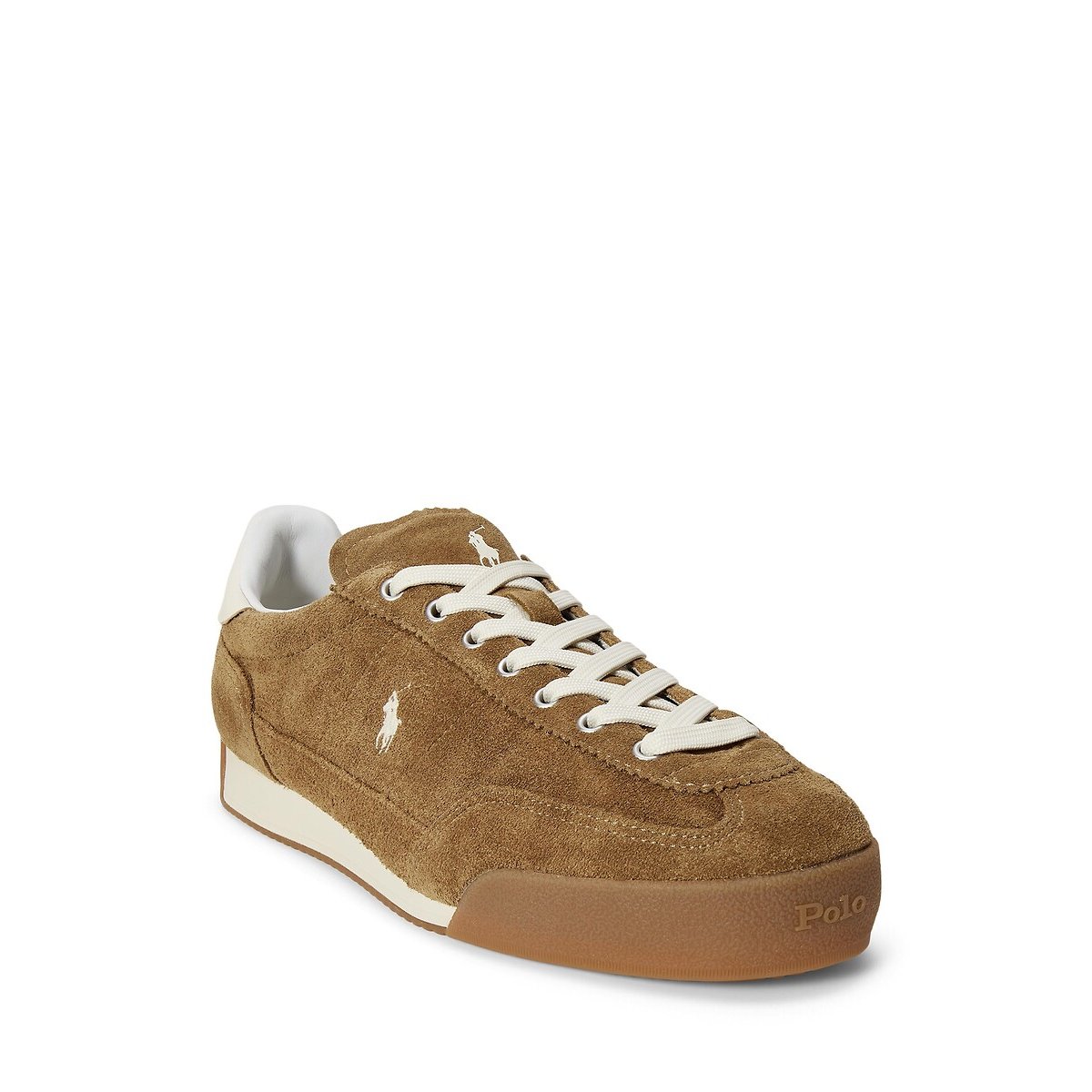 Baskets en cuir suède Hester tan, POLO RALPH LAUREN