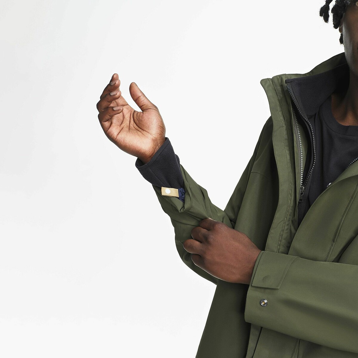 Gore Tex T-Kit 2-Layer Long Hooded Parka khaki, AIGLE