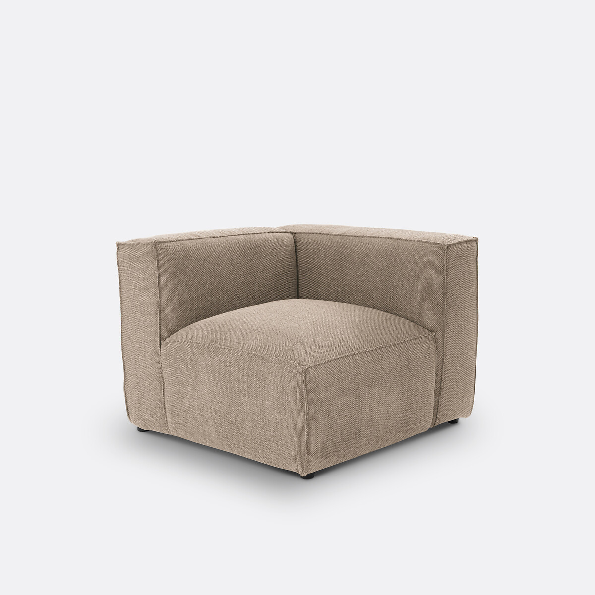 Elément d'angle pour canapé modulable, en tissu texturé, SEVEN taupe, LA REDOUTE INTERIEURS