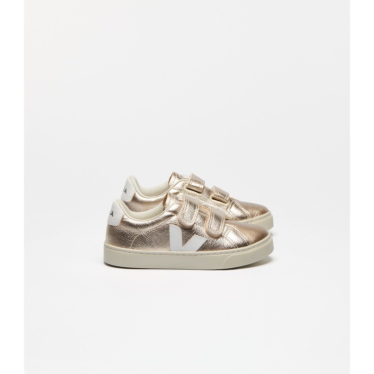Sneakers in pelle Small Esplar oro bianco, VEJA