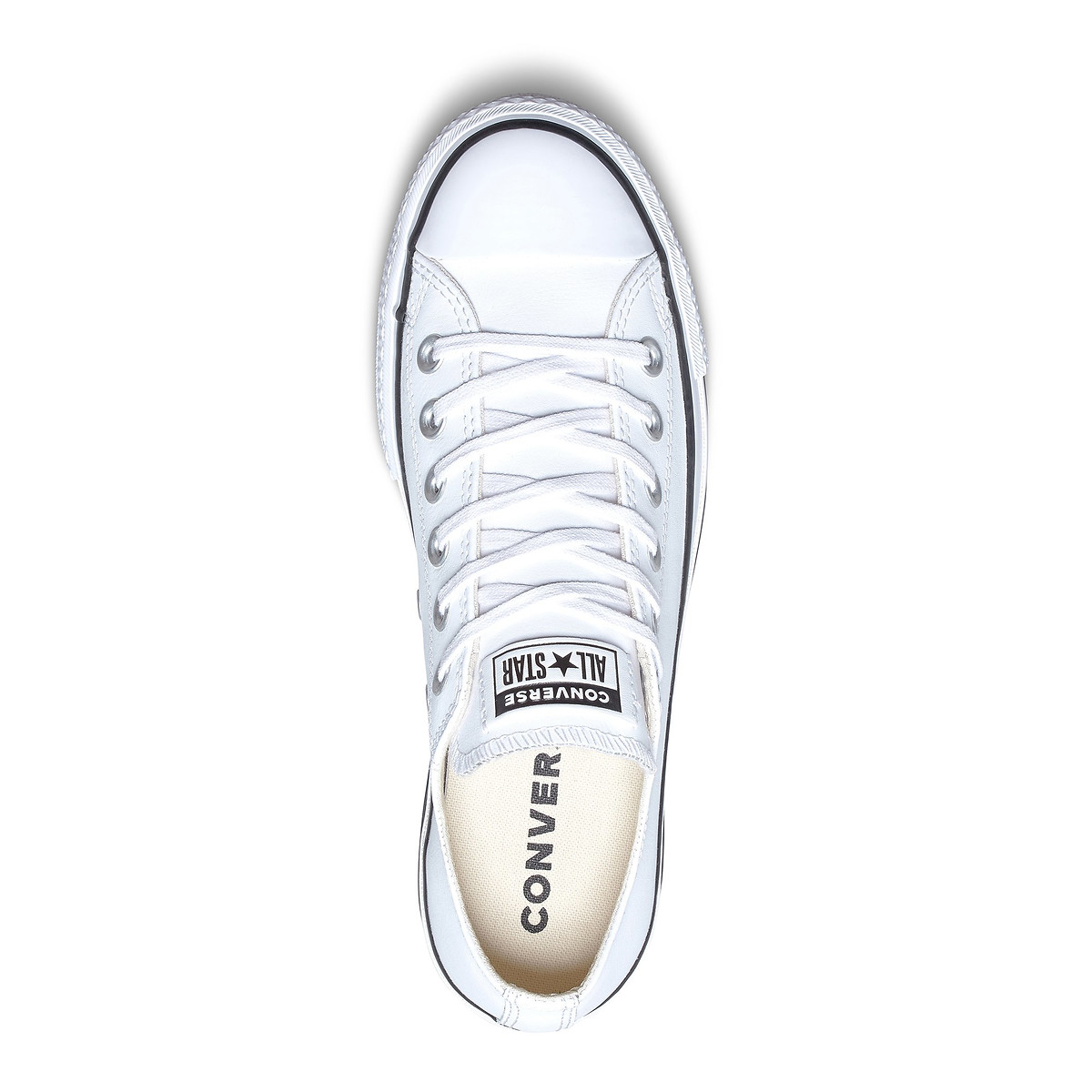 Chuck Taylor All Star Lift Cuir Ox blanc, CONVERSE