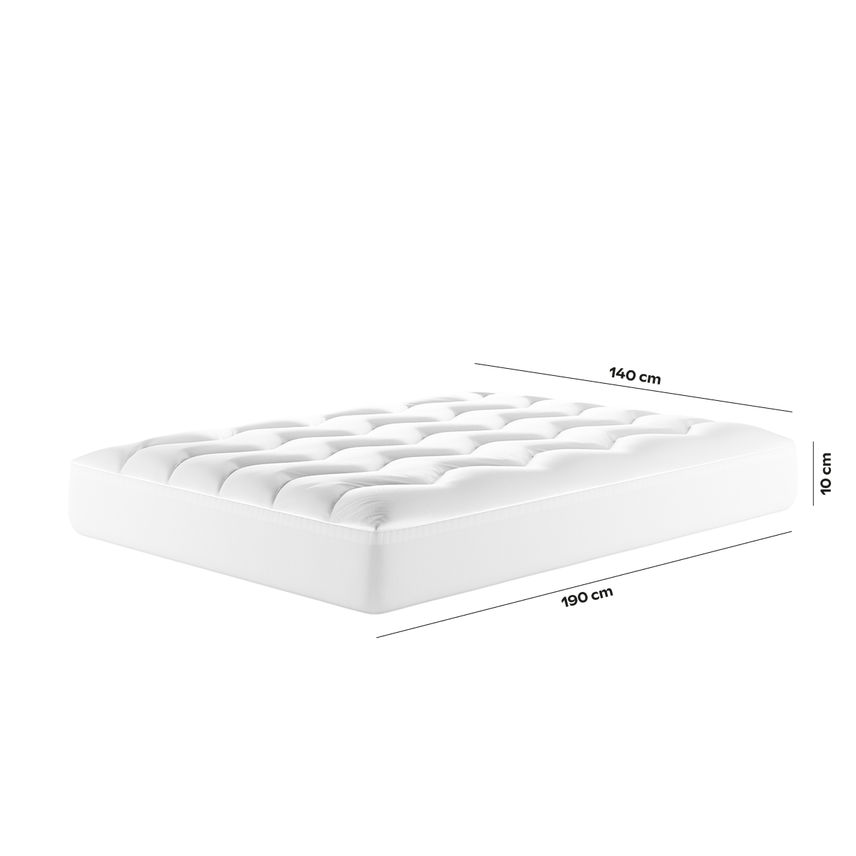 Surmatelas Housse Nuage blanc pur, SLOME