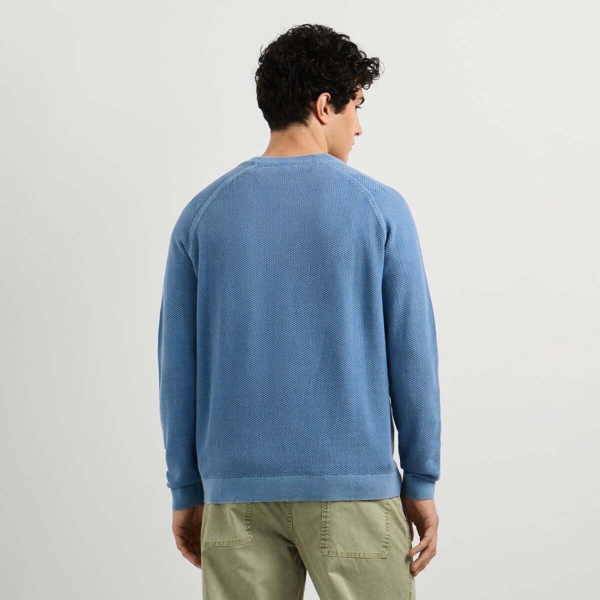 Pull Piqué Coupe Regular bleu mer, PEPE JEANS