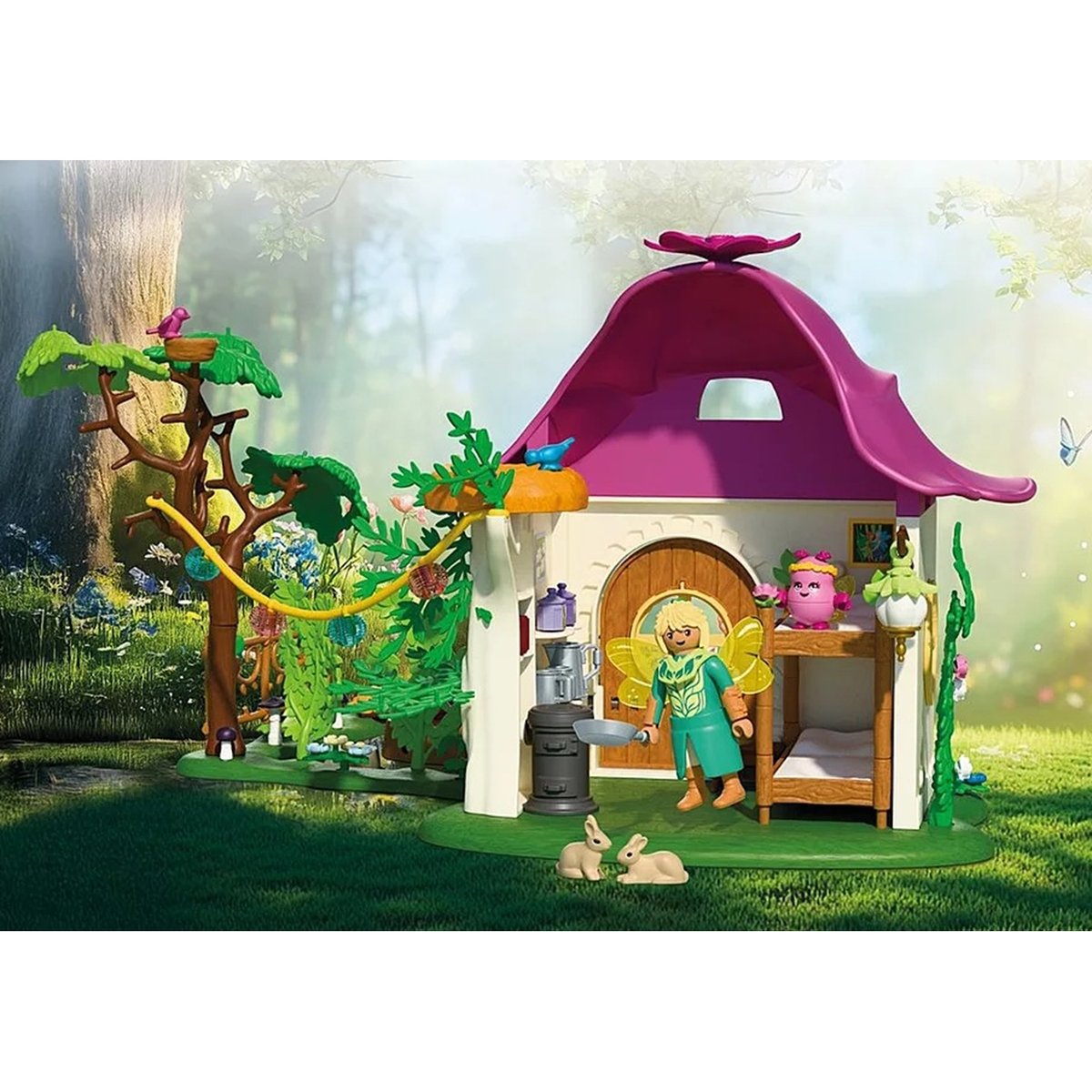 Magic Unicorns Maison de fée avec licorne dorée multicolore, PLAYMOBIL